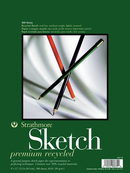 Strathmore Premium Recycled Sketch Book 9"X12"-100 Sheets