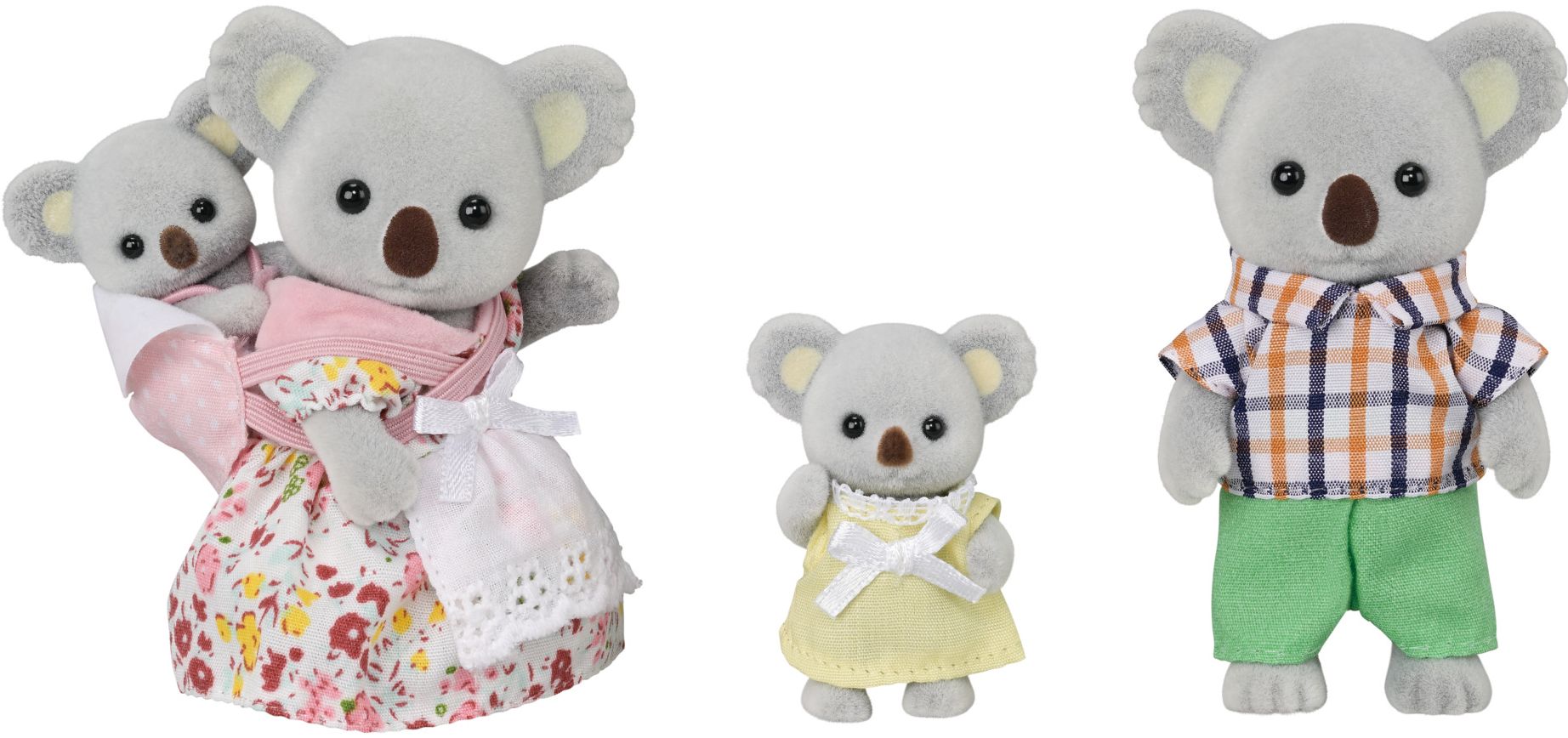 Calico Critters Outback Koala Family, Set of 4 Collectible Doll Figures