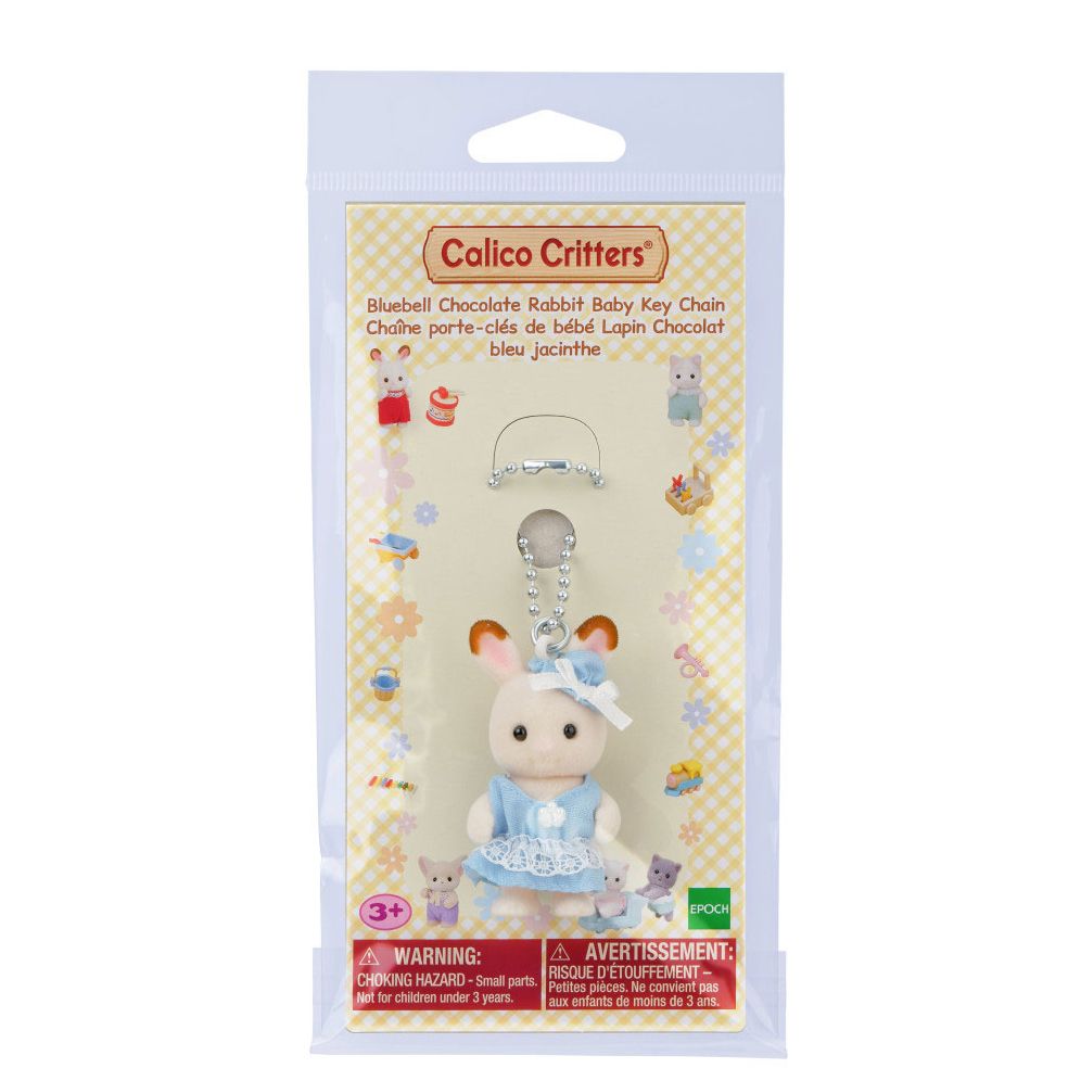 Calico Critters Bluebell Chocolate Rabbit Baby Key Chain