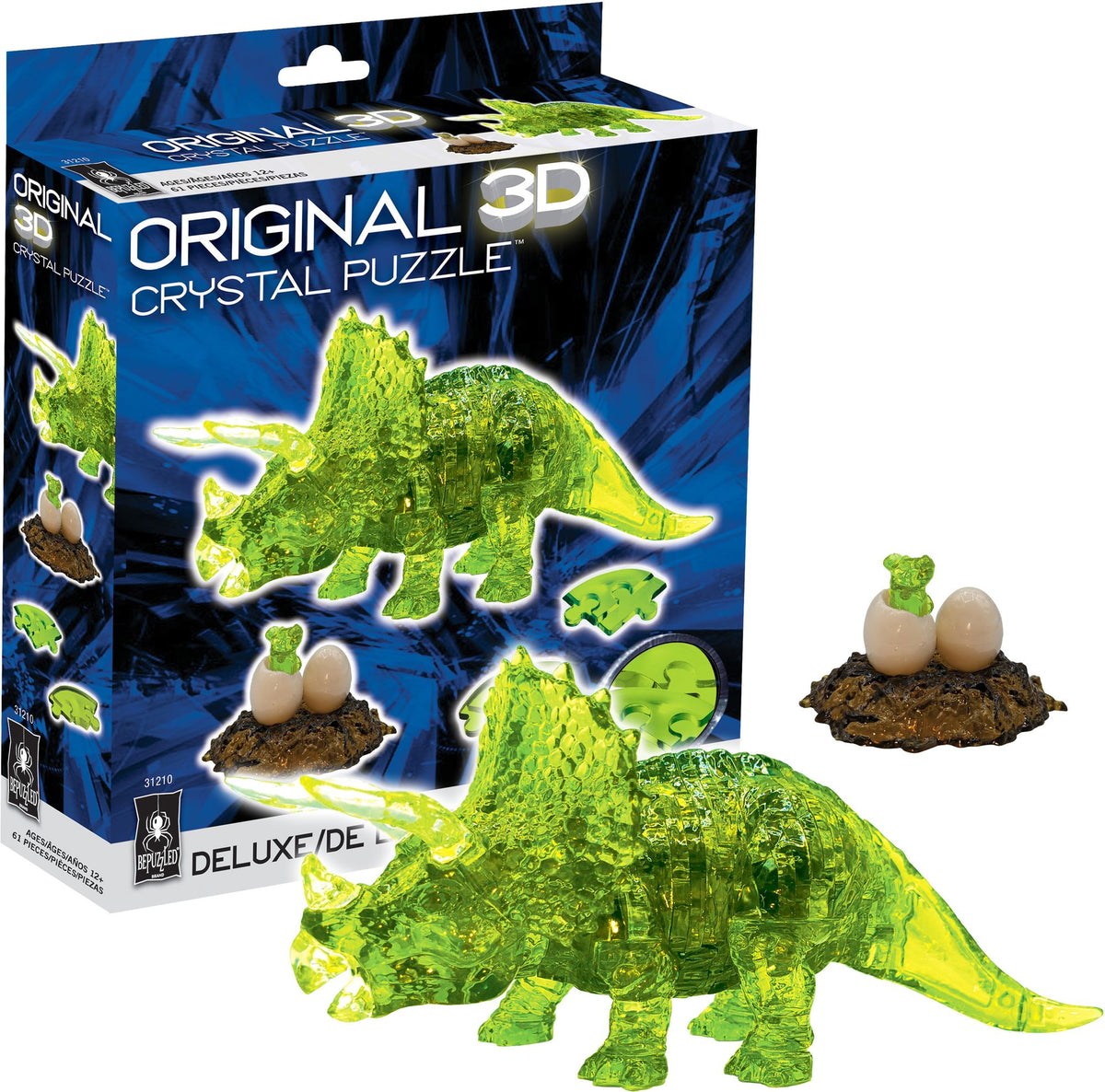Triceratops with Baby - Deluxe Crystal Puzzle