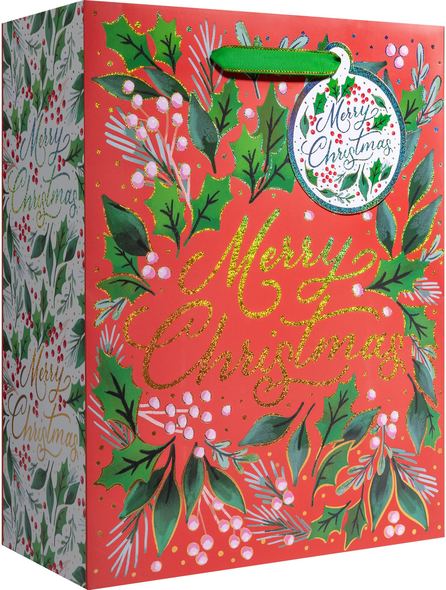 Merry Christmas Botanical Large Gift Bag