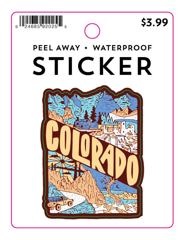 Colorado Mountainside Sticker