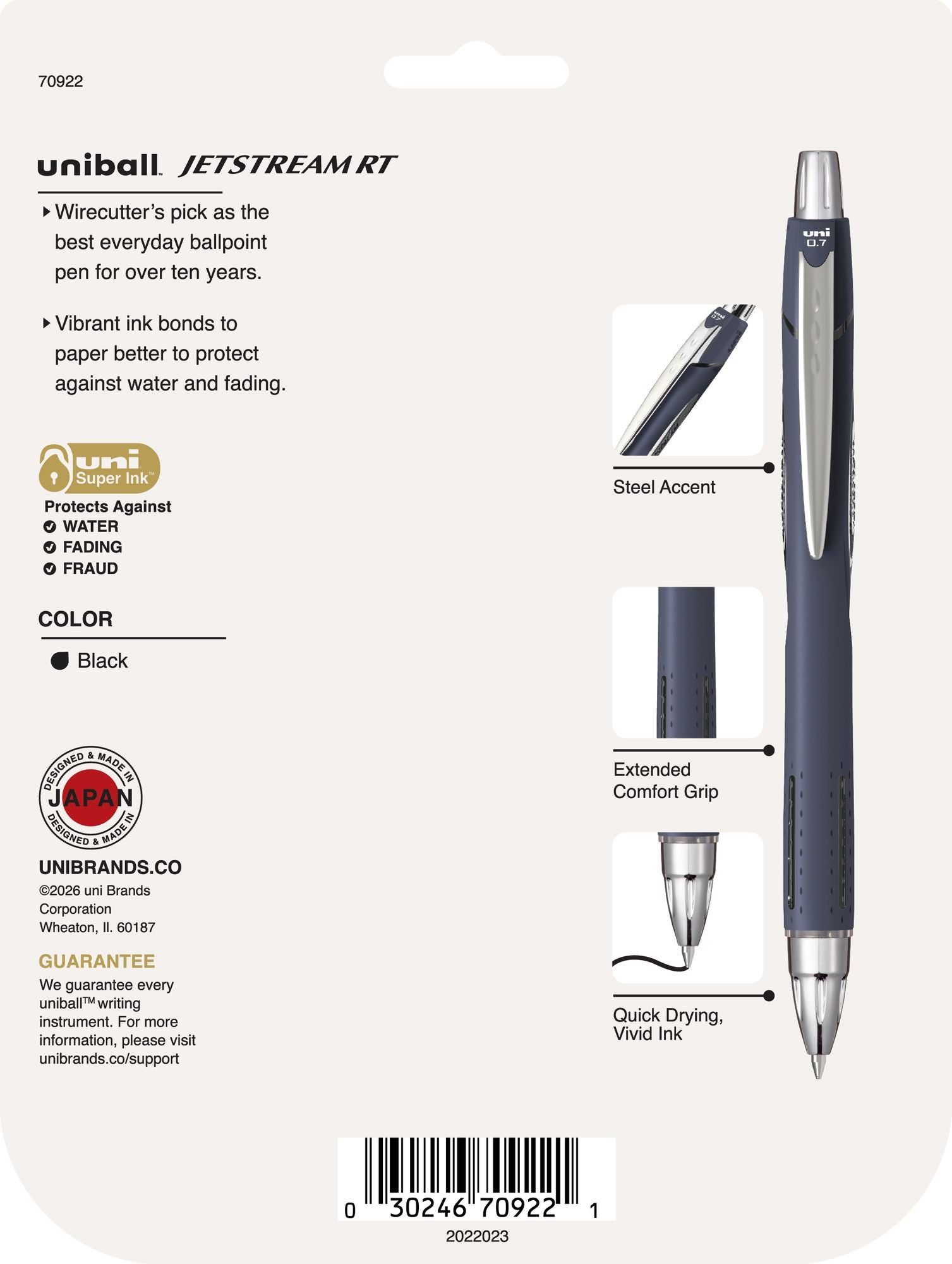 uniball? Jetstream RT 0.7mm Black 8pc