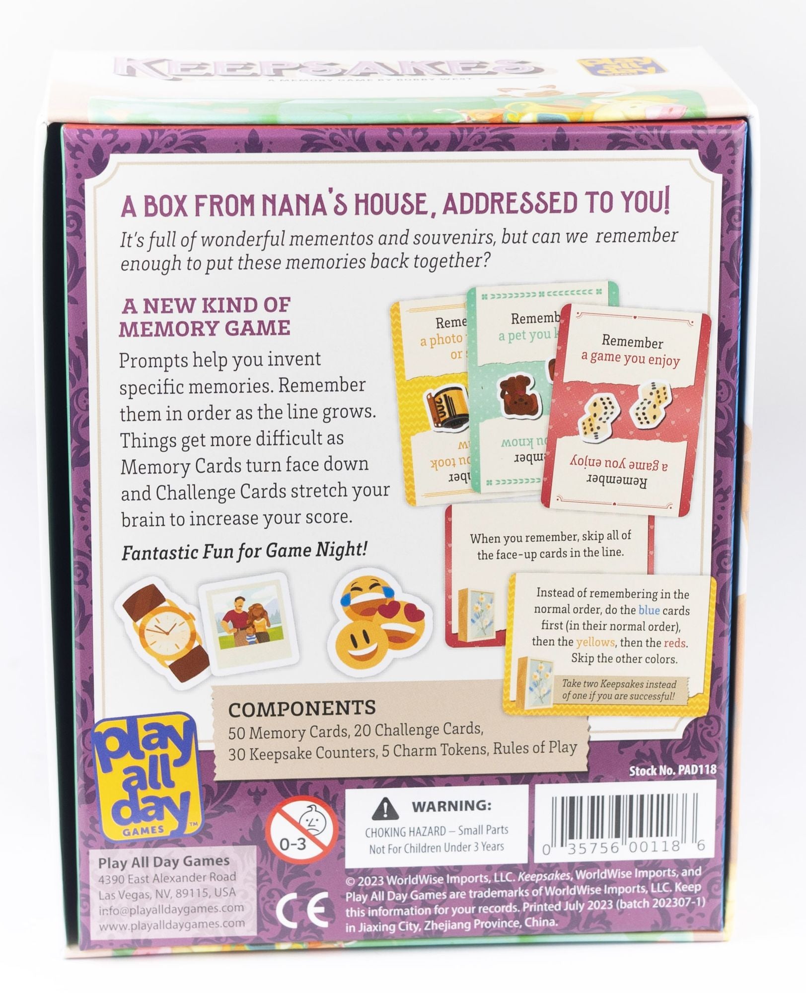 Keepsakes A Memory Game by Bobby West