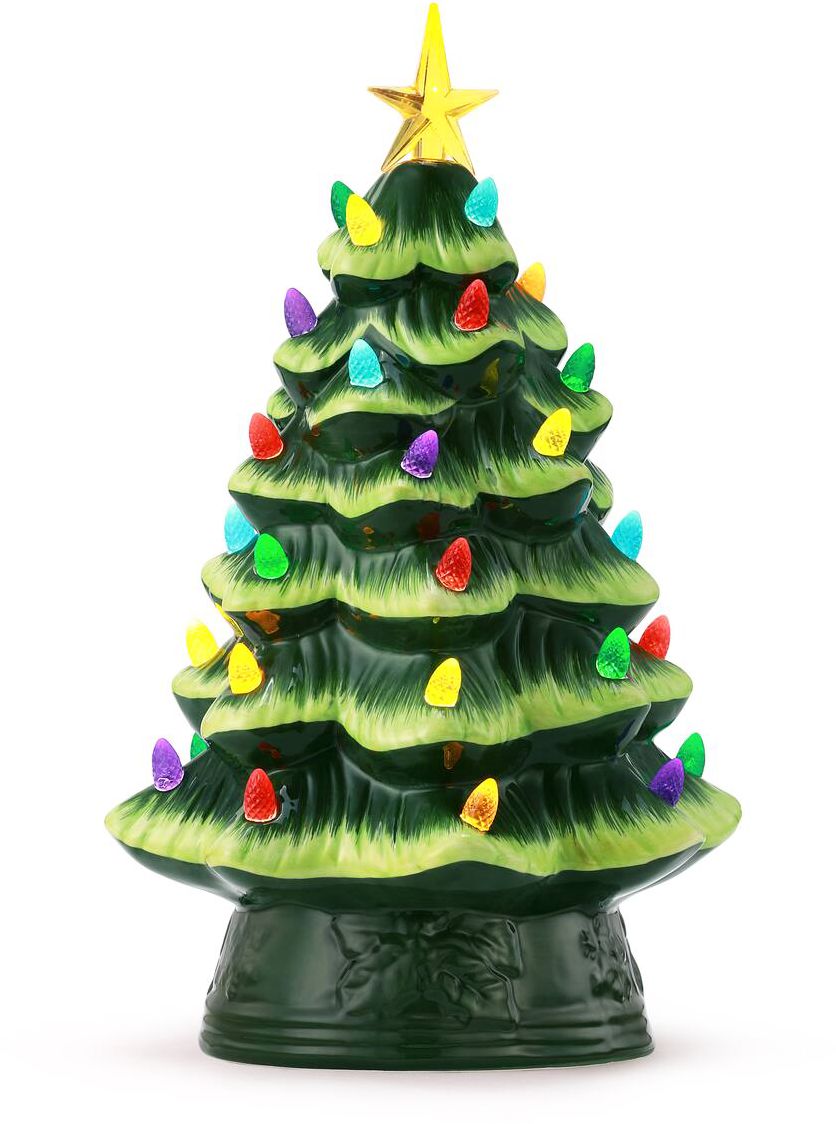 Nostalgic Ceramic Christmas Tree Light 12"