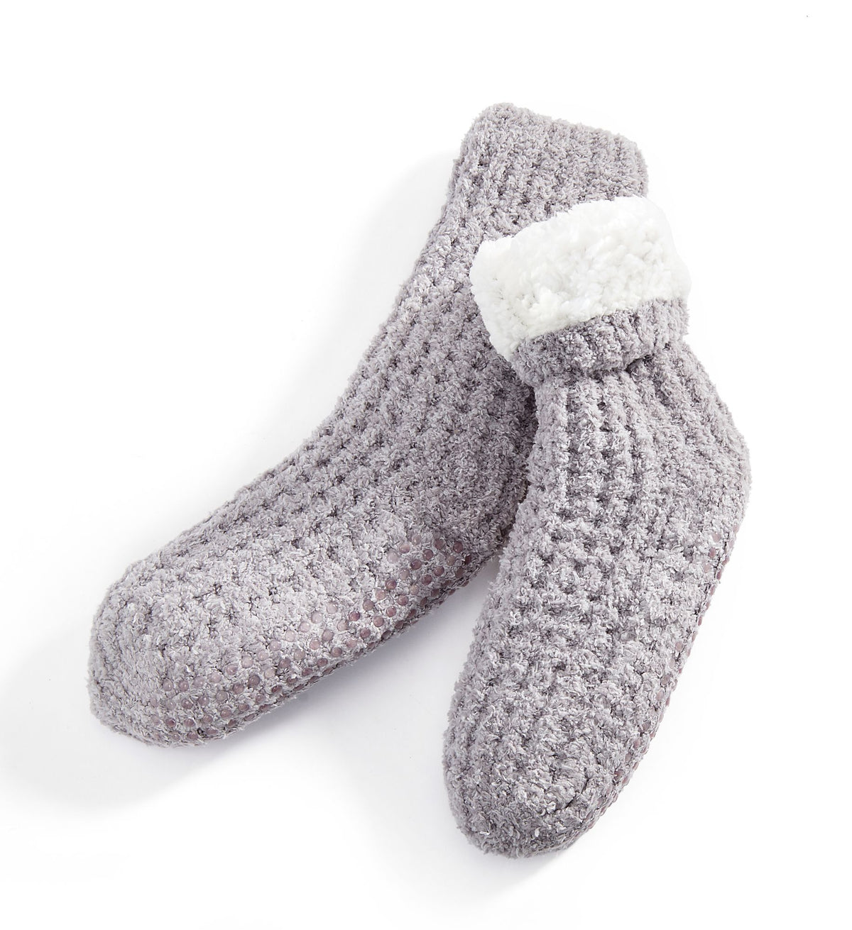 Grey Marled Reading Sock