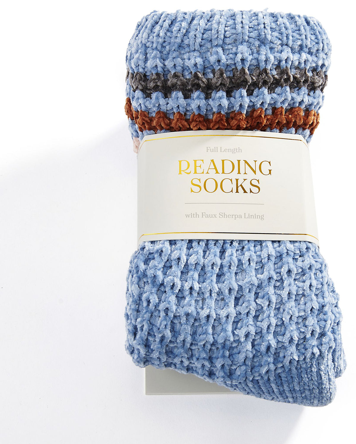 Multi Color Stripe Blue Reading Sock
