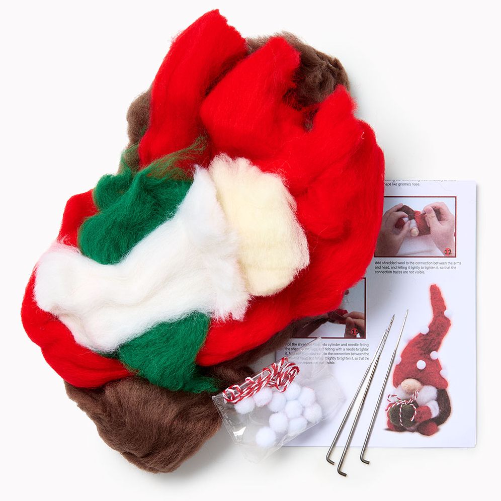 Festive Gnome Needle Felting Kit