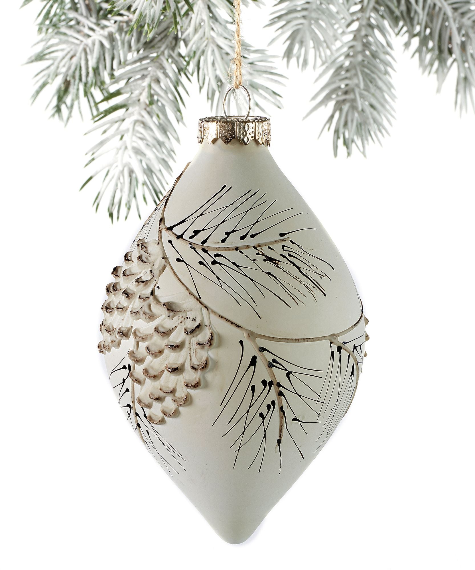 Christmas Ornament Black Forest Pinecone Finial