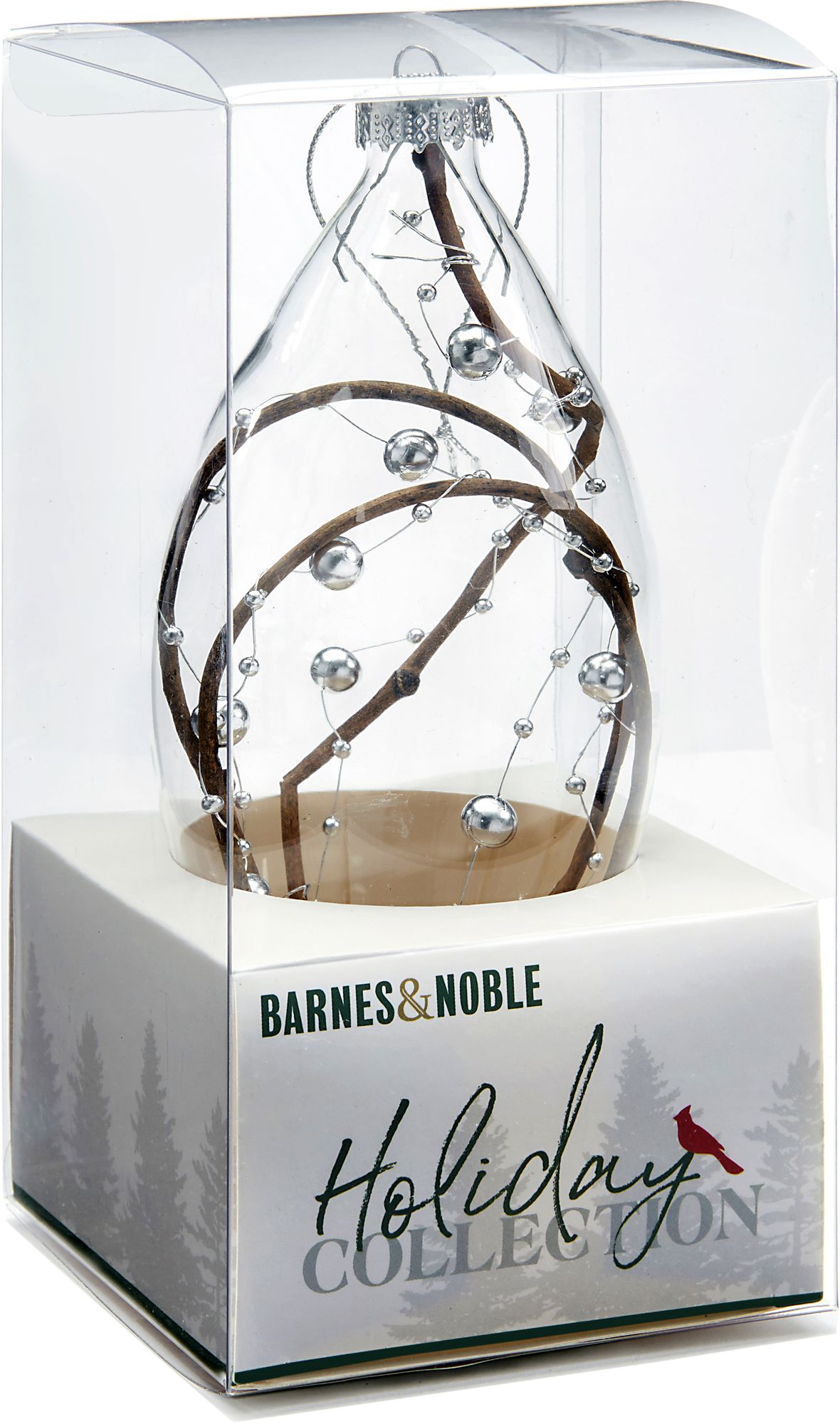 Glass Christmas Tree Ornament Clear Glass Finial
