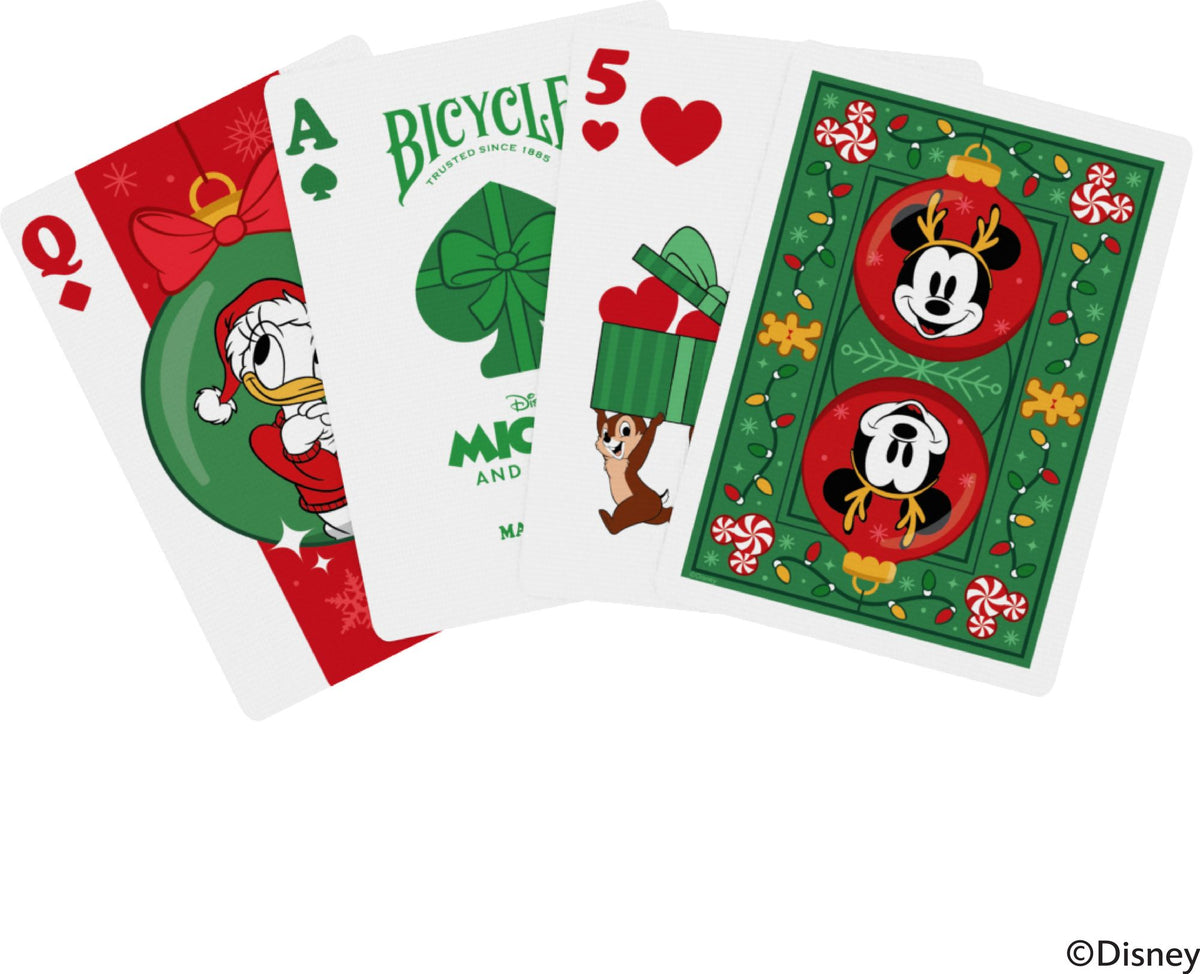 Bicycle Disney Mickey and Friends Holiday playing cards