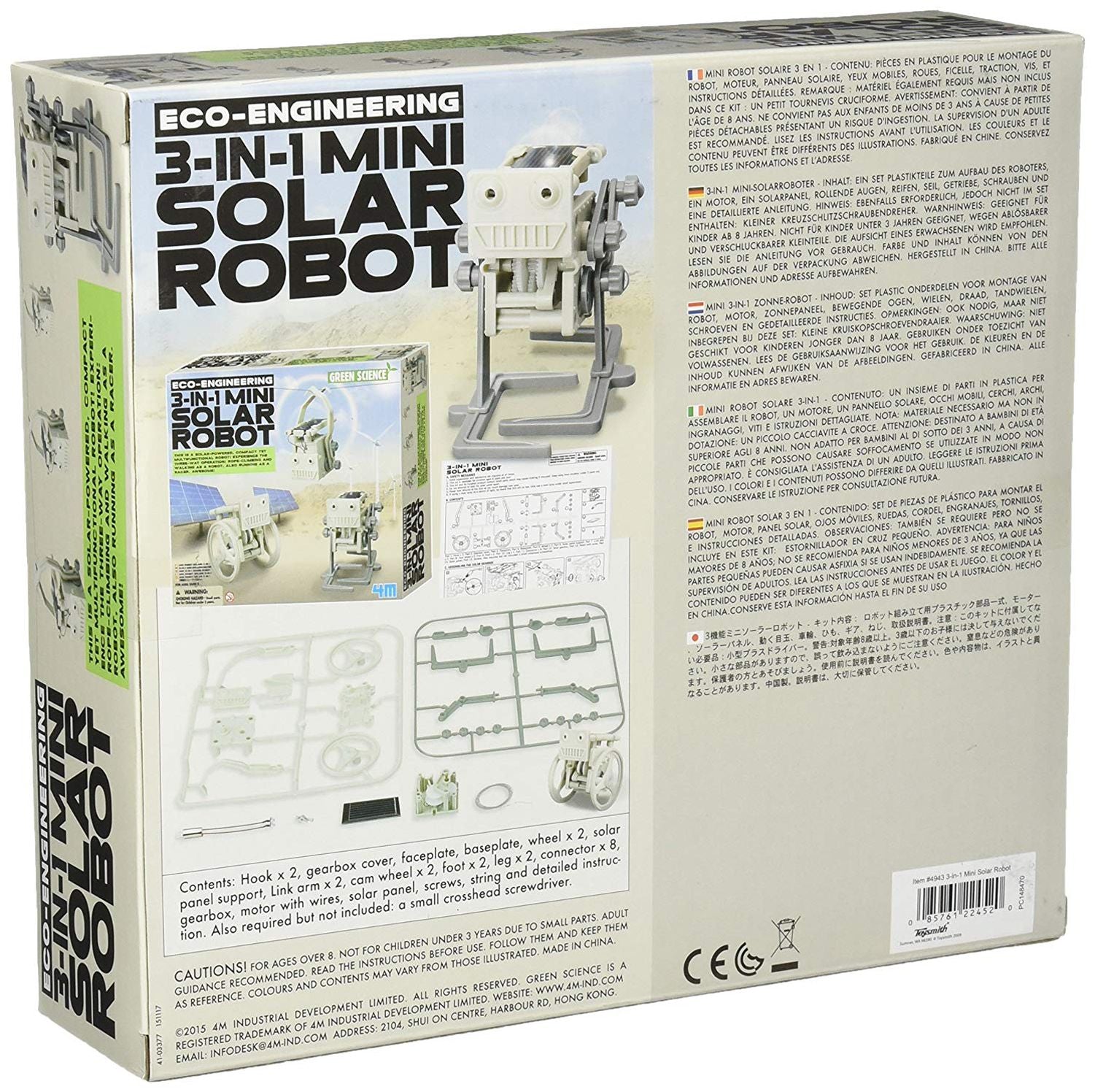 4M Green Science Eco-Engineering 3-In-1 Mini Solar Robot Kit