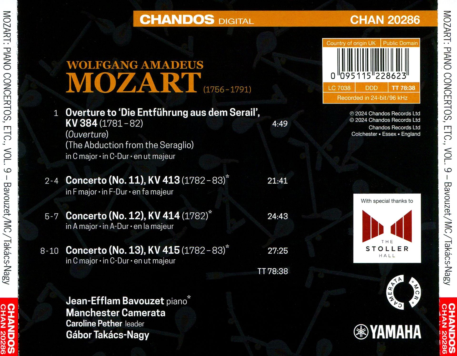 Mozart: Overture to Die Entführung aus dem Serail; Piano Concerto No. 11; Piano Concerto No. 12; Piano Concerto No. 1