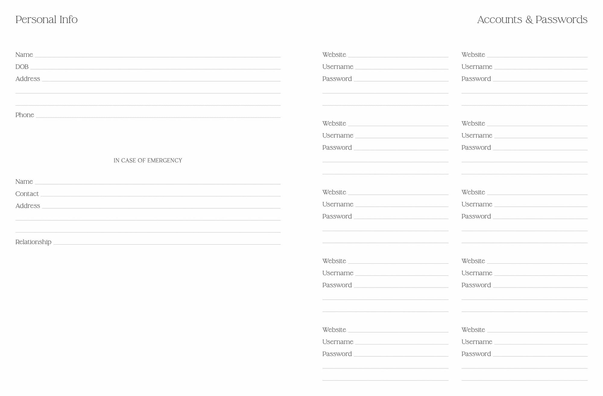 Undated Reading Planner Coffee and Books