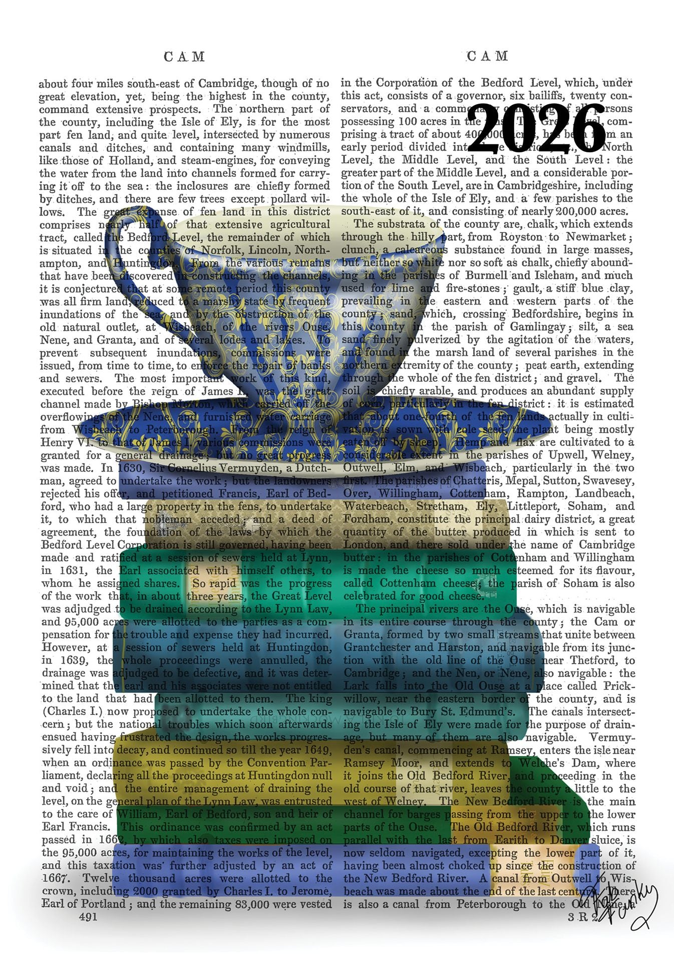 2025-2026 Super Pocket Planner Teacup and Books