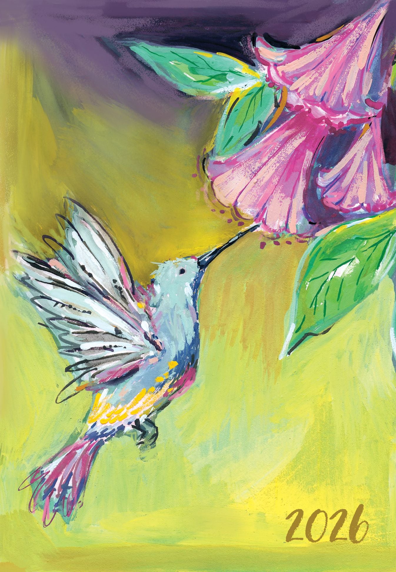 2025-2026 Super Pocket Planner Hummingbird Floral