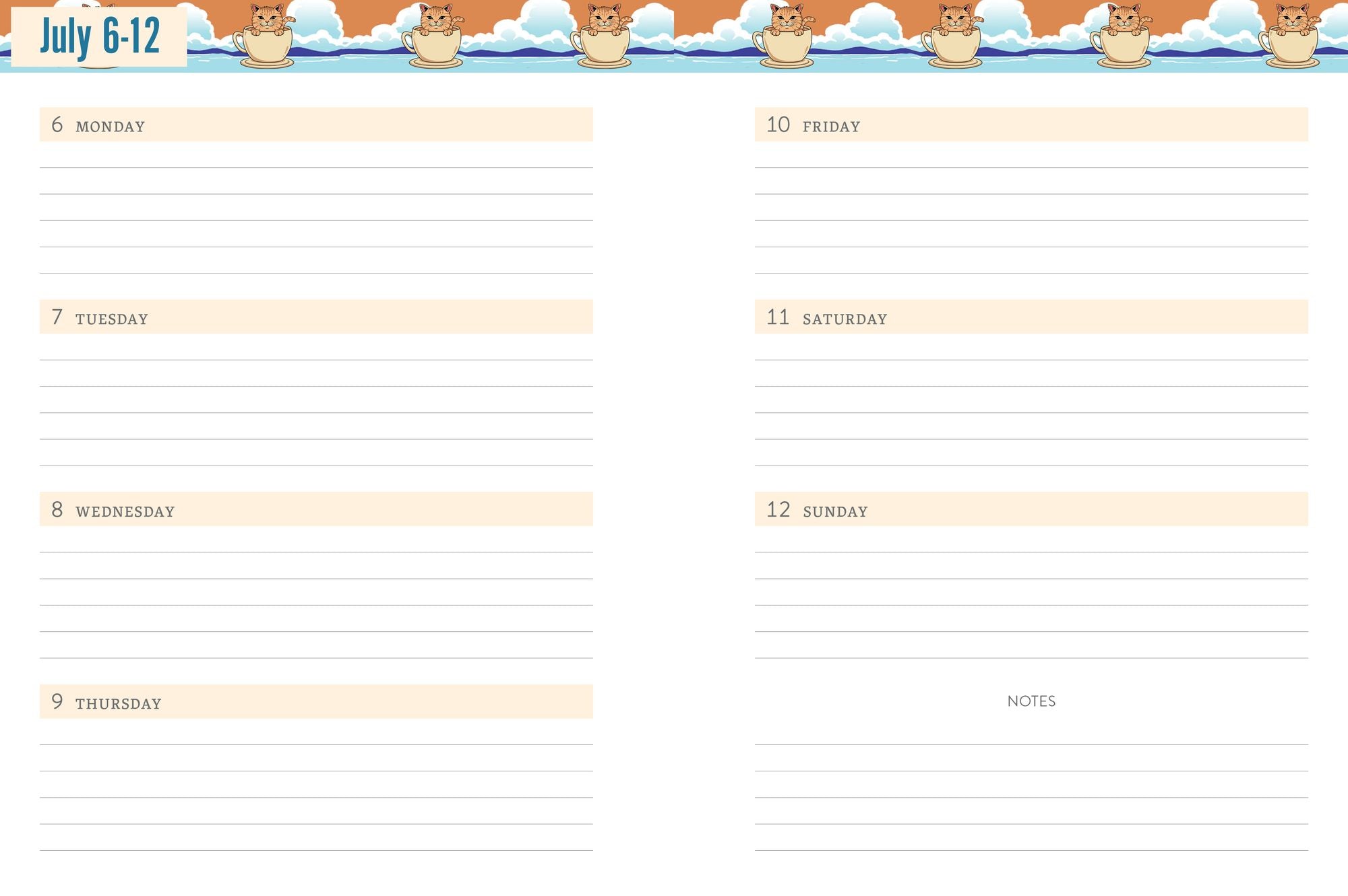 2025-2026 Chunky Planner Coffee Cat