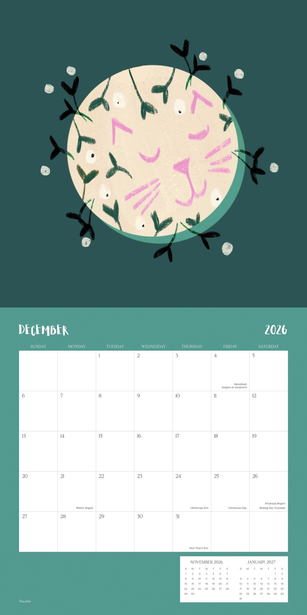 2026 NIASKI STANDARD WALL CALENDAR - Exclusive