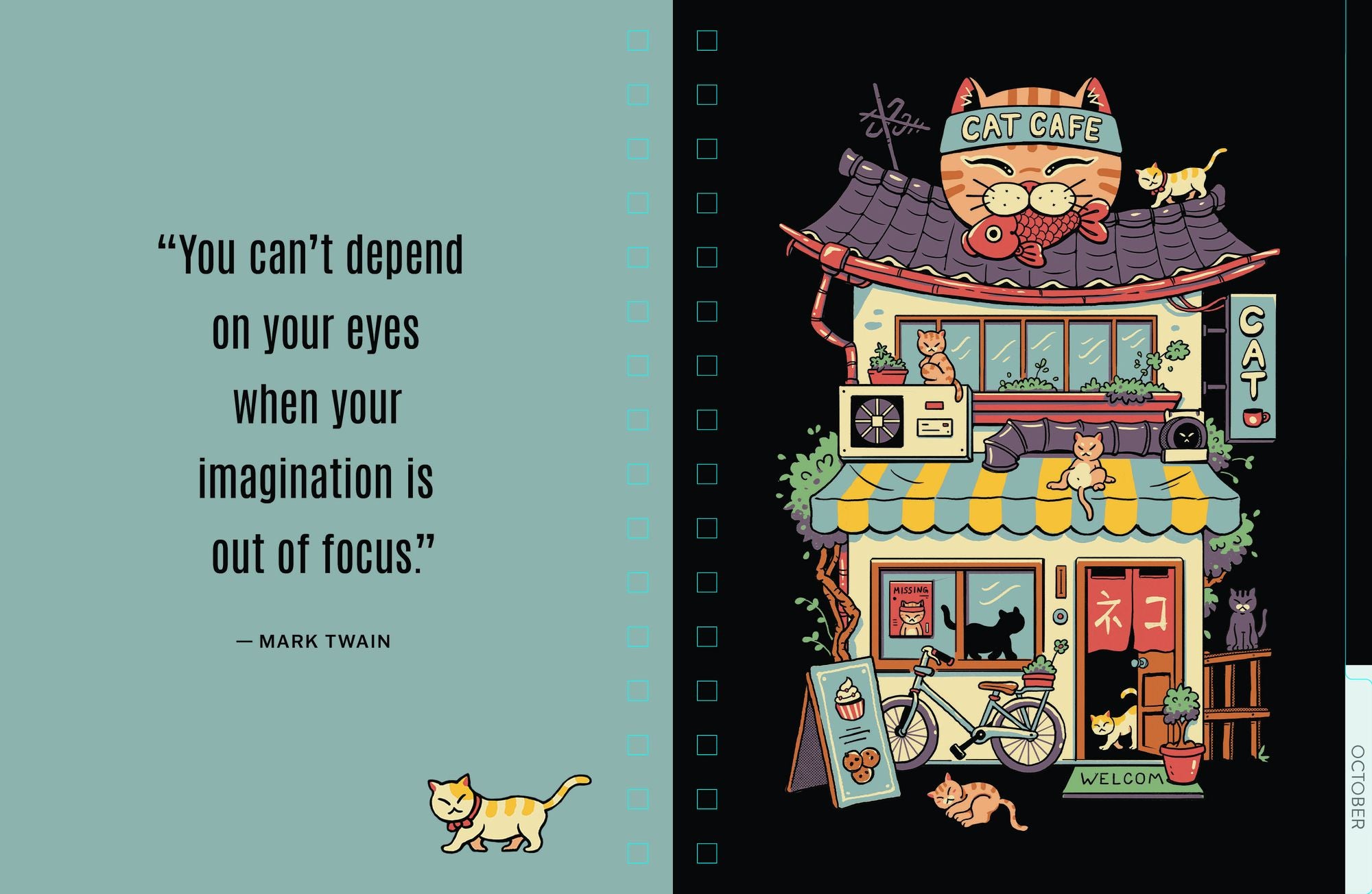 2026-2027 Chunky Planner Cat Café