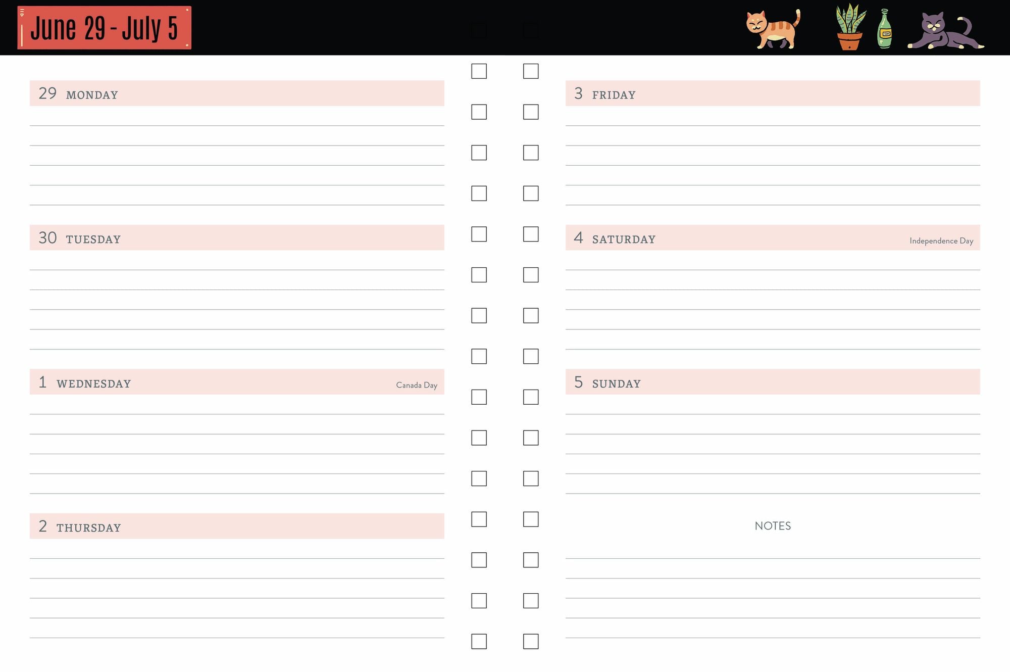 2026-2027 Chunky Planner Cat Café
