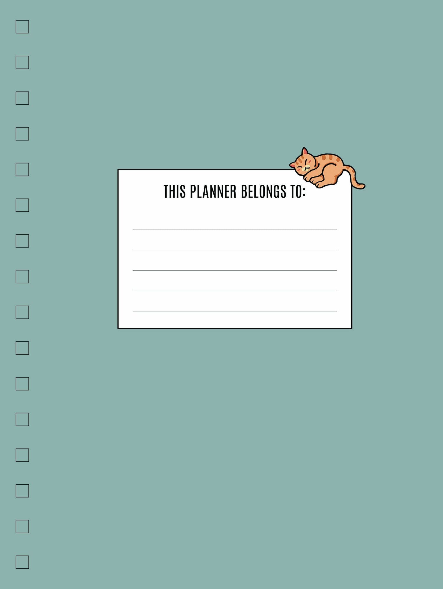 2026-2027 Chunky Planner Cat Café