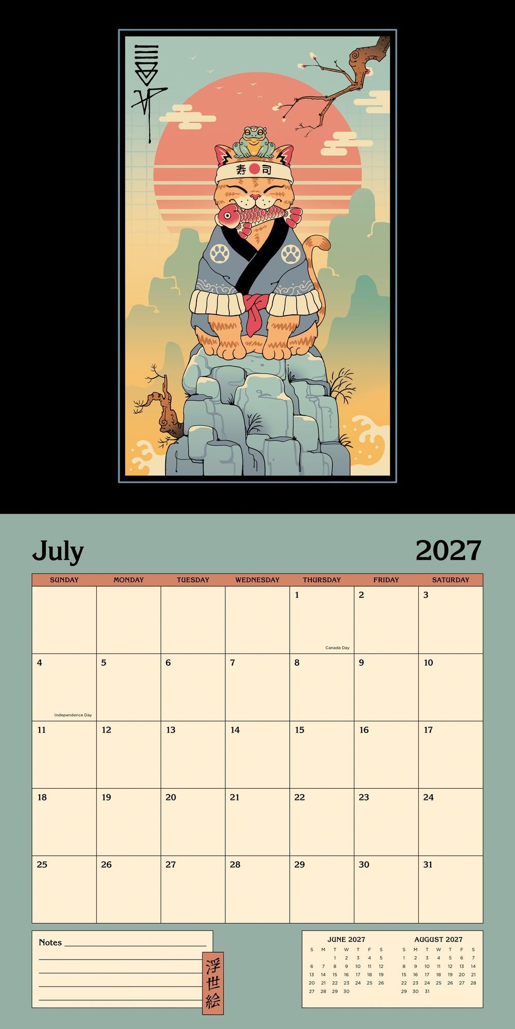 2027 Wall Calendar - Vincent Trinidad Cats