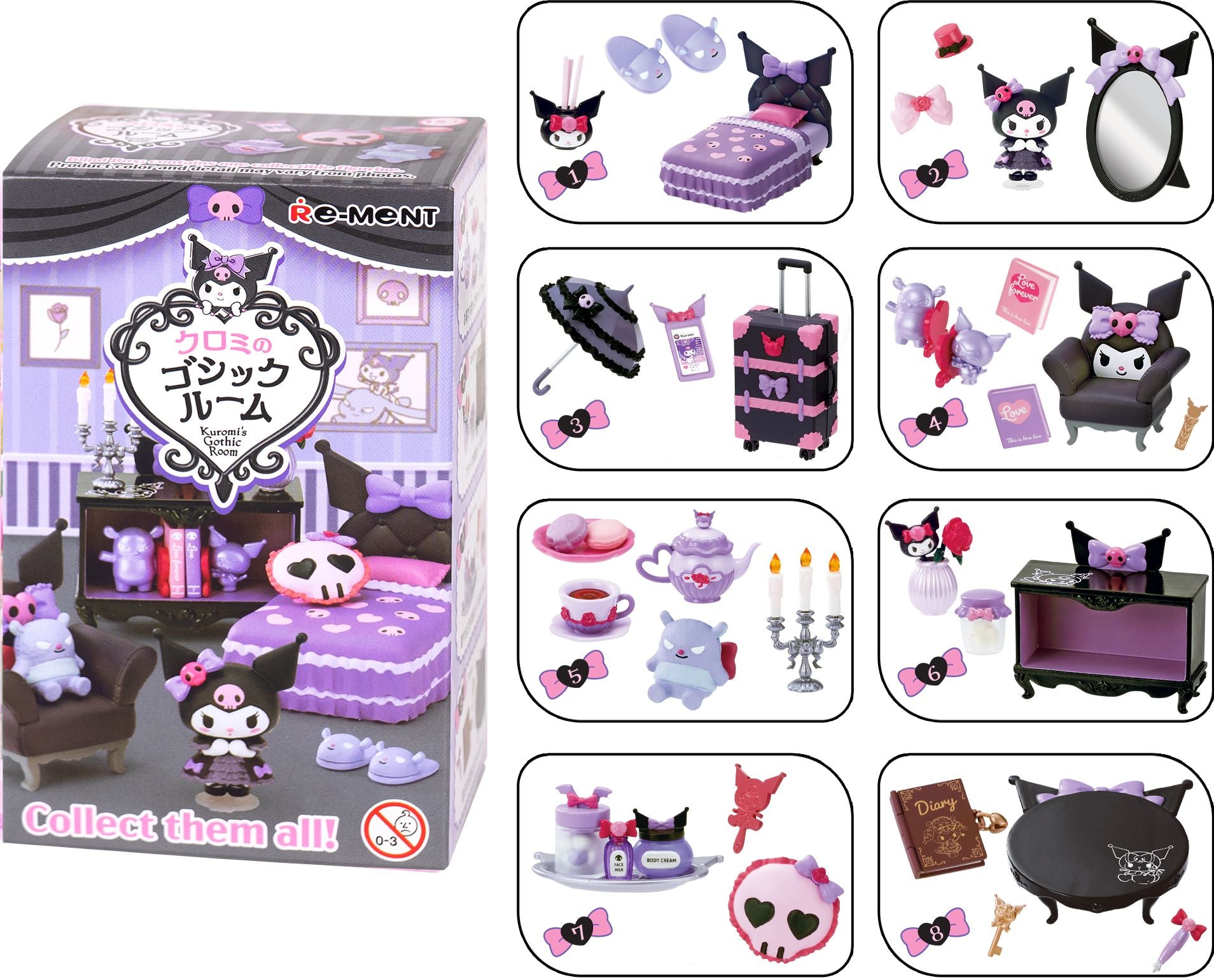Sanrio Blind Box Figure Set - Kuromi's Gothic Room