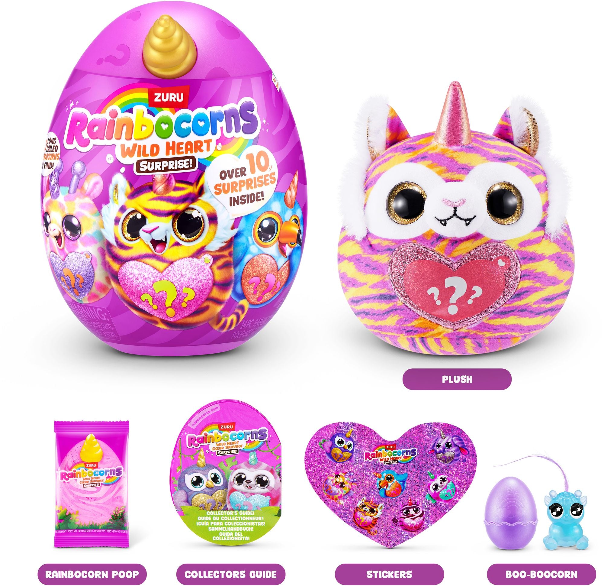 S001-RAINBOCORNS-SPARKLE HEART SURPRISE-SERIES1-WILD HEART SURPRISE-SHRINK WRAP,3FACING6PCS/PDQ,12PCS/2PDQ/CTN