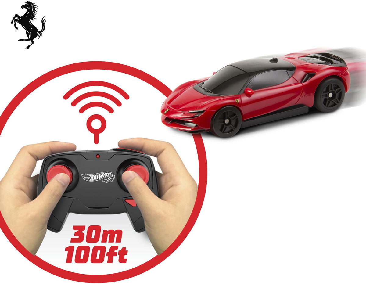 HOT WHEELS® RC 1:64 Scale Ferrari SF90 Stradale Assetto Fiorano Vehicle JGD09