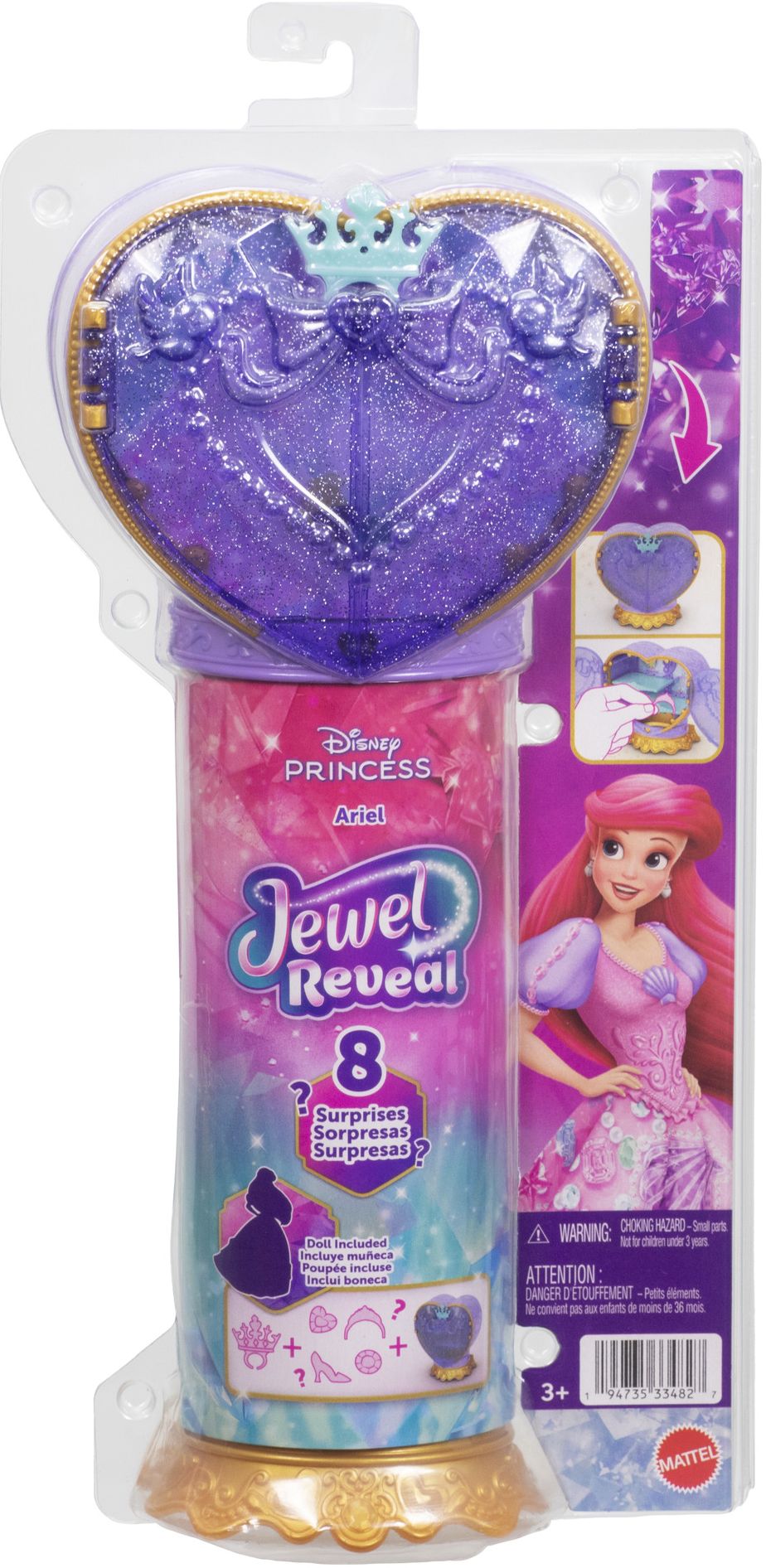 Disney Princess JEWEL REVEAL¿ Ariel Doll JHL49
