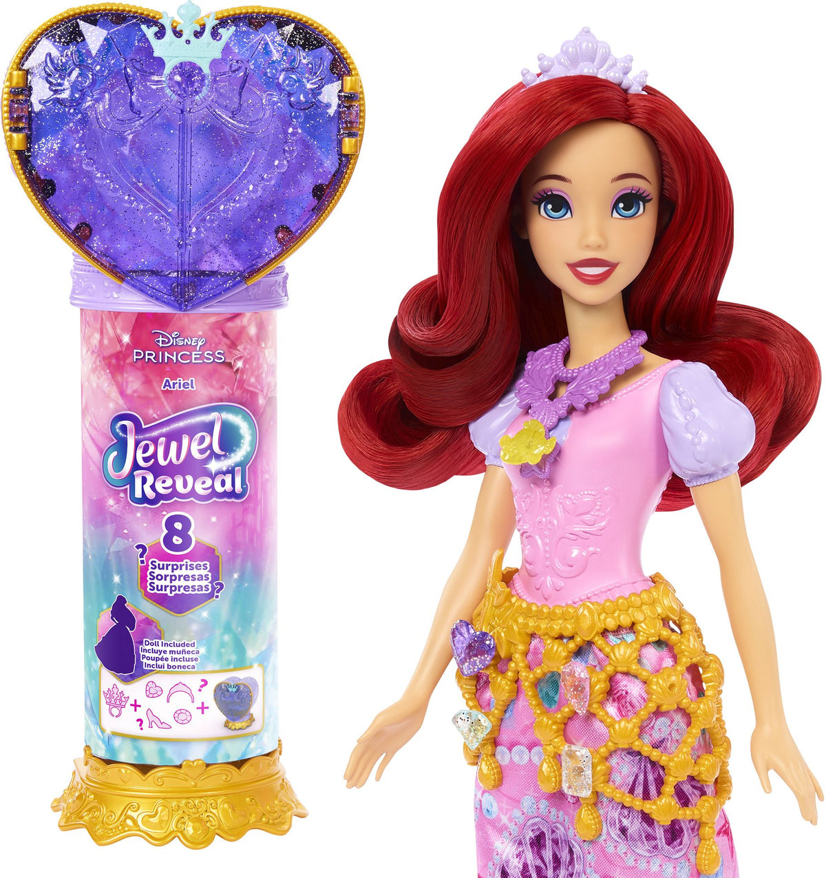 Disney Princess JEWEL REVEAL¿ Ariel Doll JHL49