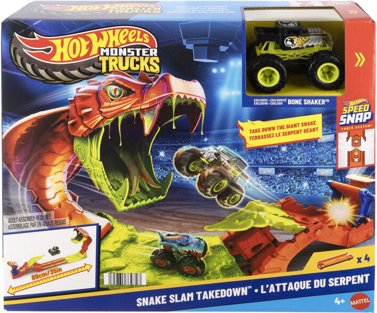 HOT WHEELS® Monster Trucks SNAKE SLAM TAKEDOWN¿ Playset JJN44