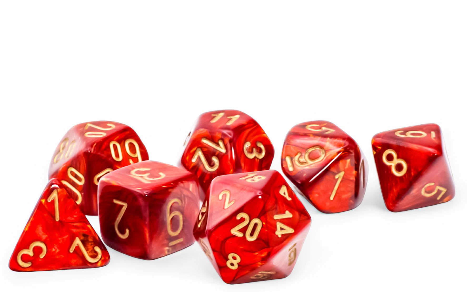 Scarab Mega hedral Scarlet/Gold by Chessex