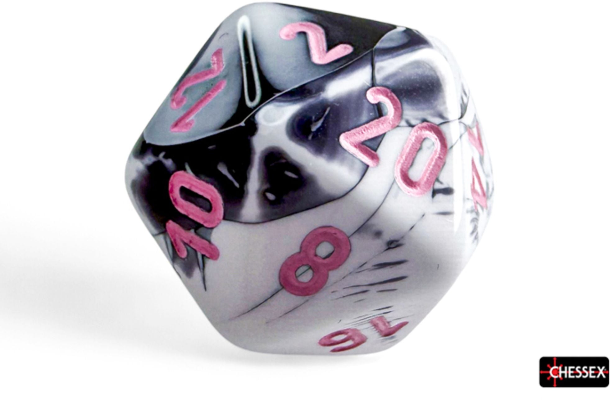 Gemini Polyhedral Black White/Pink by Chessex