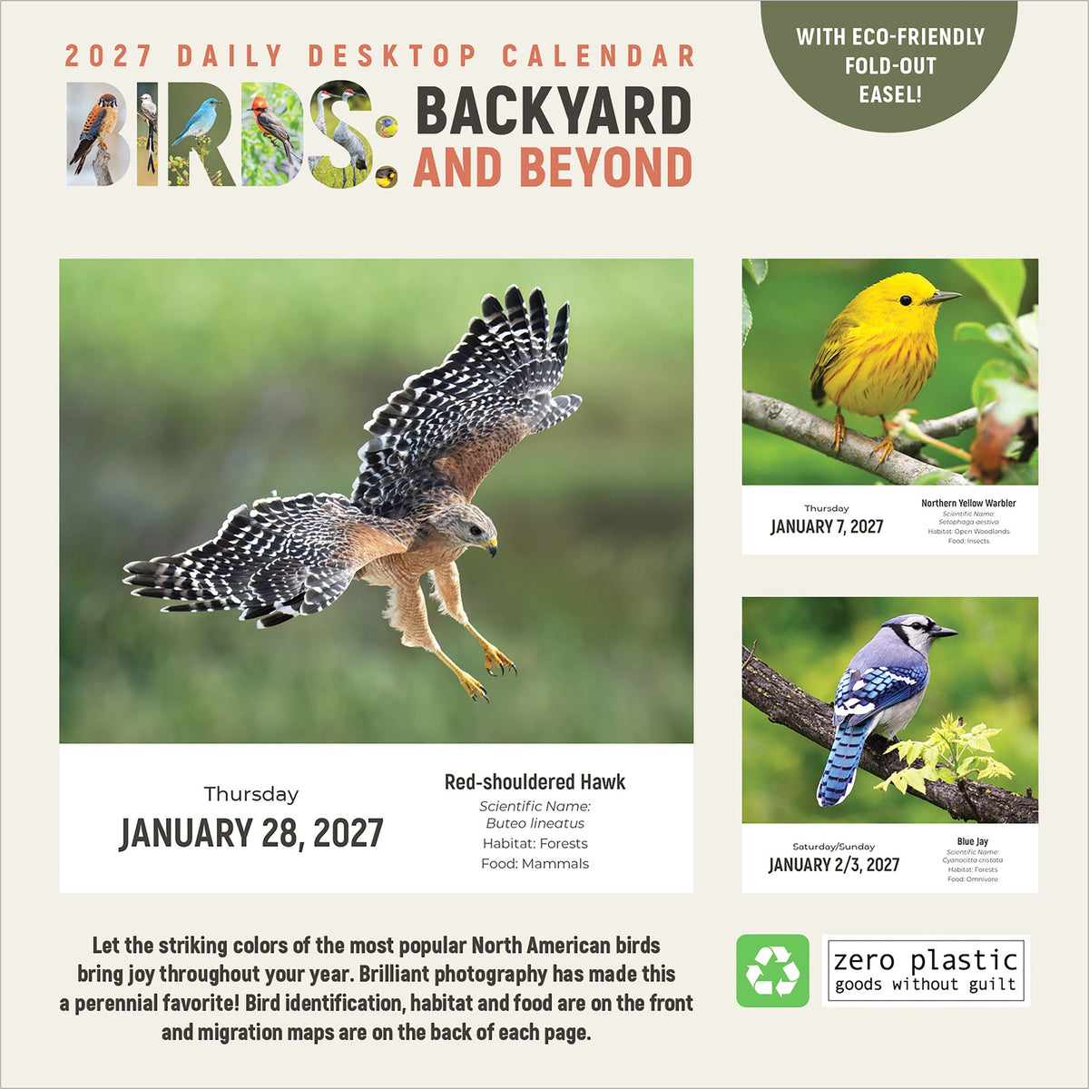 2027 Birds: Backyard & Beyond Daily Desktop Calendar