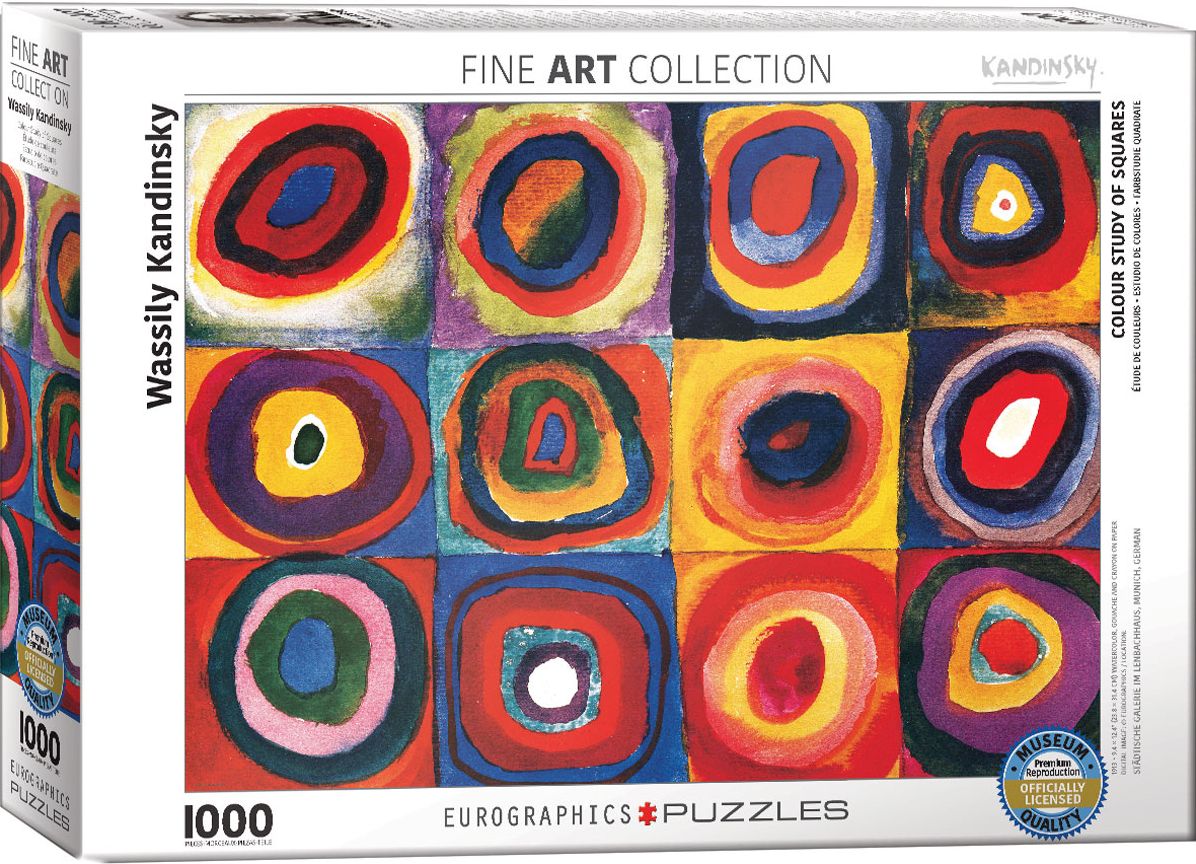 Kandinsky Study Squares 1000 Piece Jigsaw Puzzle