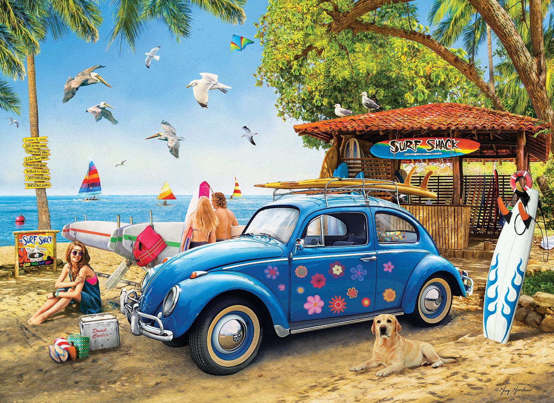 VW Beetle Surf Shack 1000 PC Puzzle