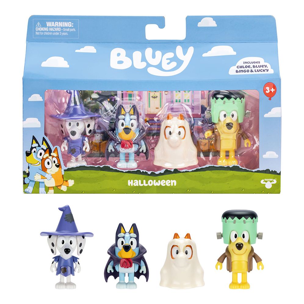 BLUEY S11 FIGURE 4PK COSTUME PARTY