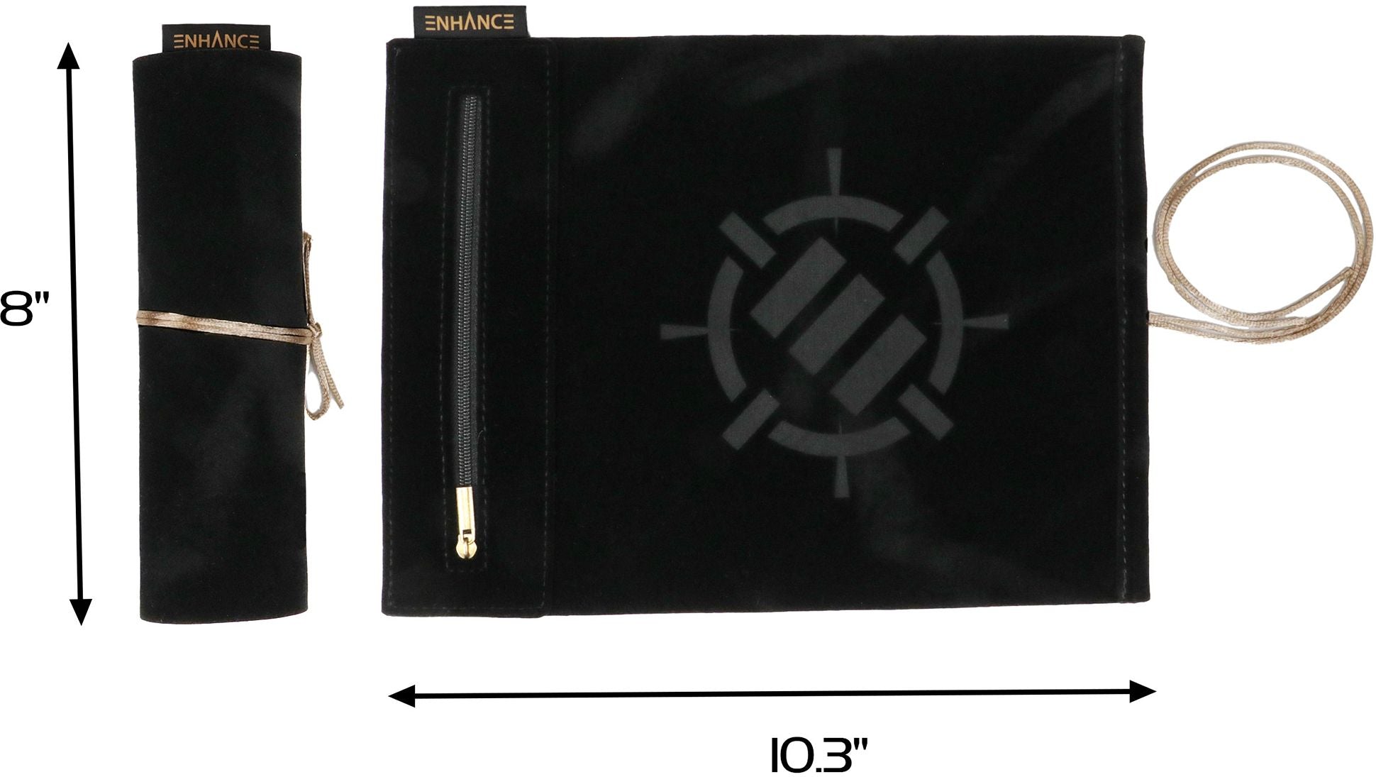 ROLL ON A SCROLL ACRYLIC DICE SET & CASE BLACK