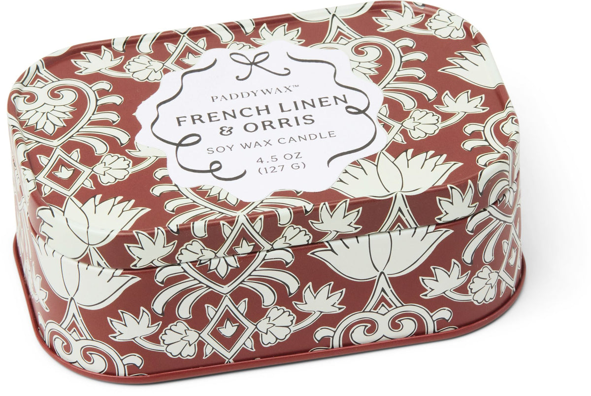 Chérie French Linen & Orris Soy Wax Candle Tin 4.5 oz