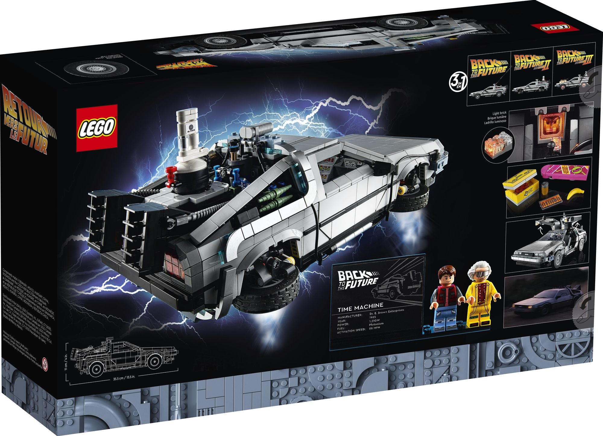 LEGO Icons Back to the Future DeLorean Time Machine 10300