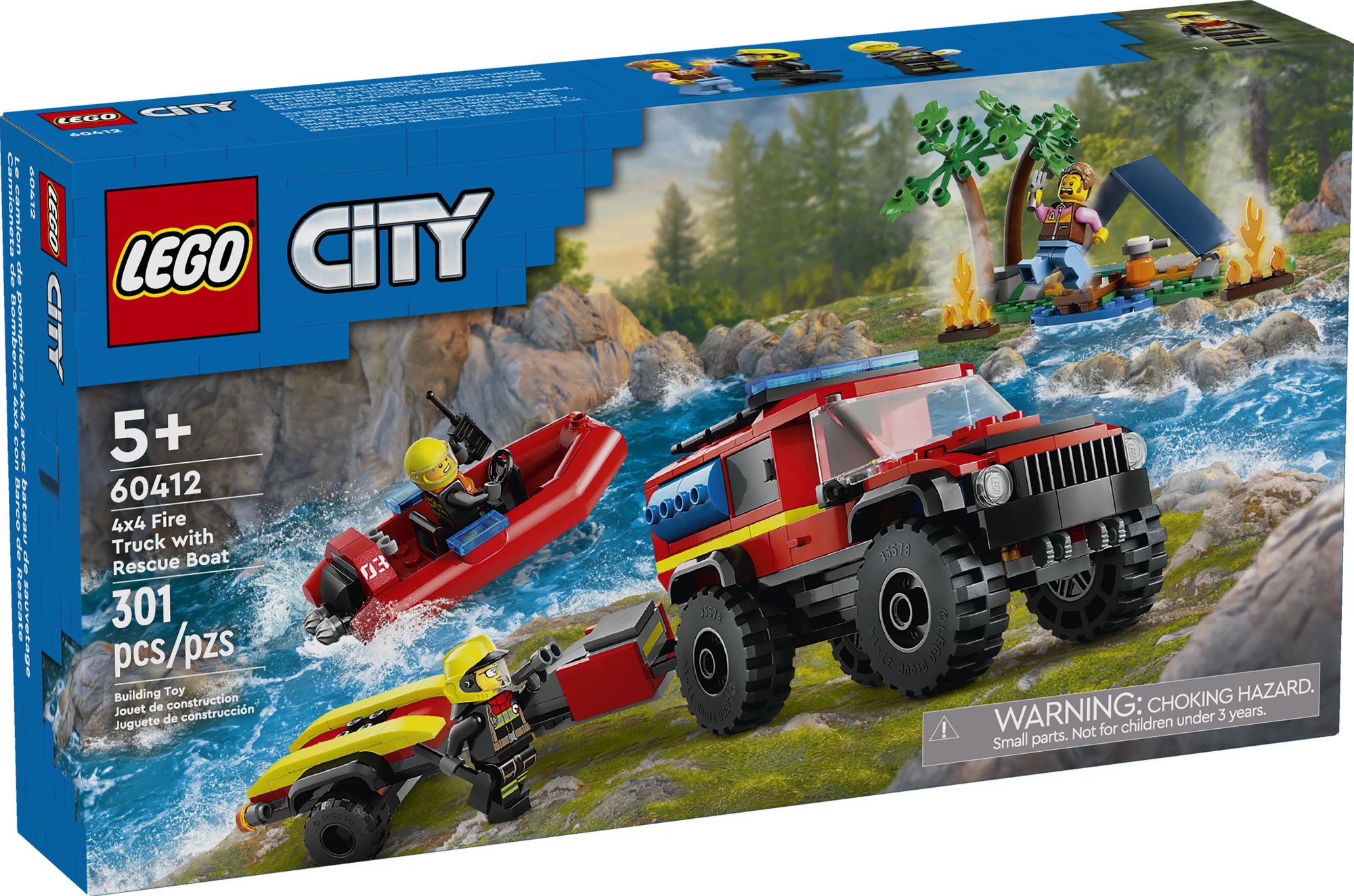 LEGO City Fire 4x4 Truck with Rescue Boat 60412