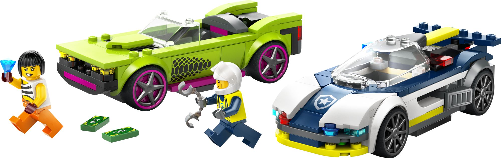 LEGO City Police Car and Muscle Car Chase 60415