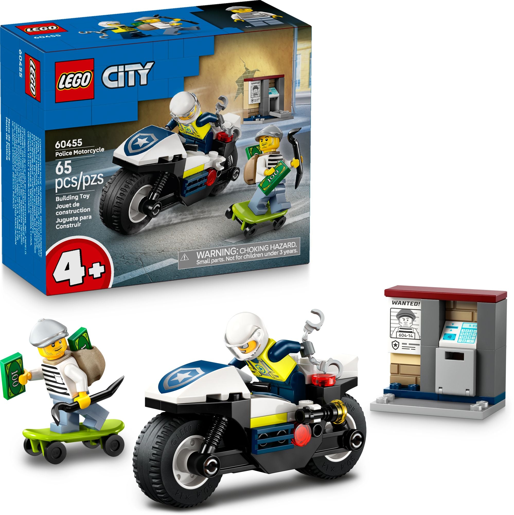 LEGO City Police Motorcycle Chase 60455