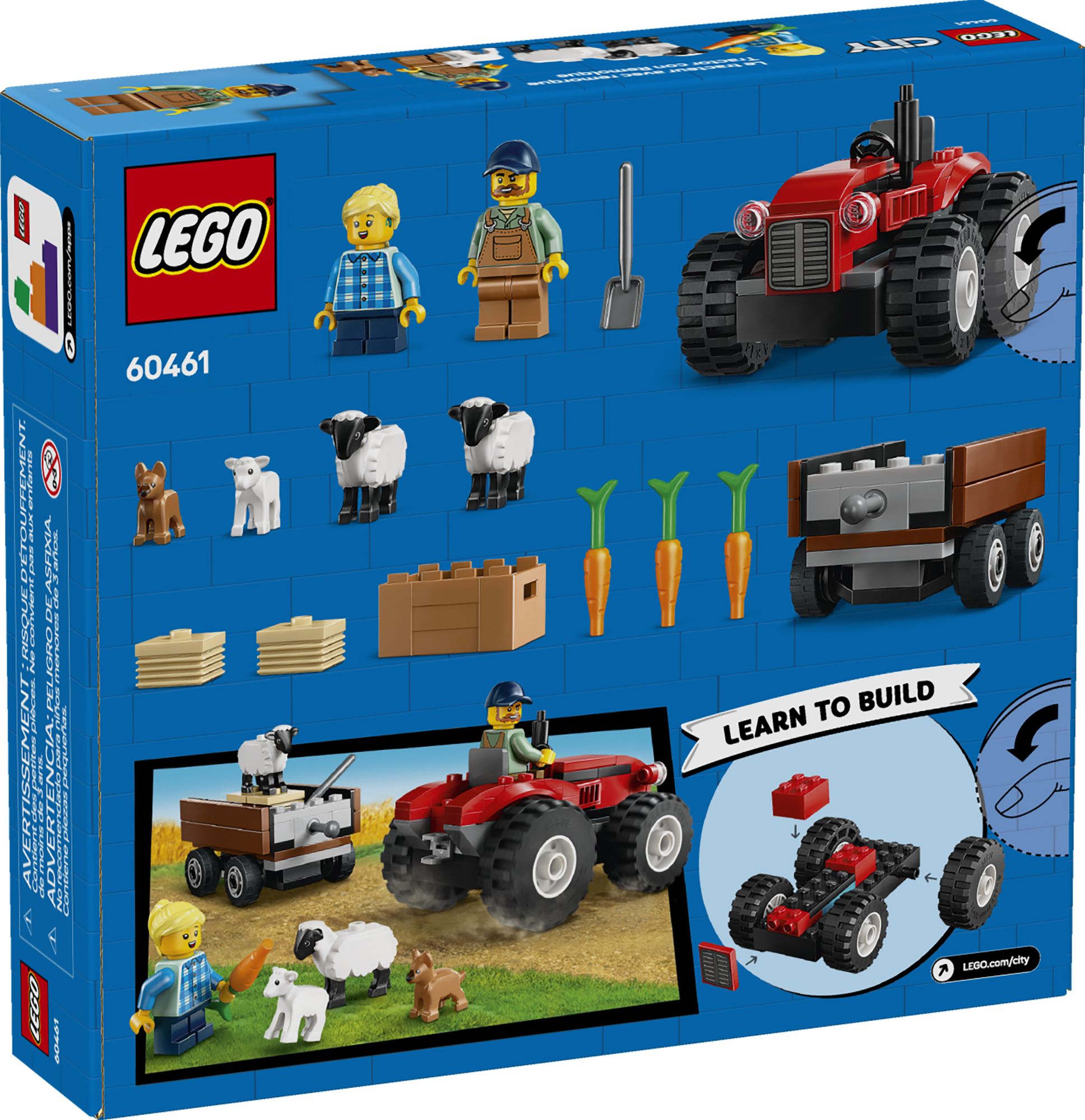 LEGO City Great Vehicles Red Farm Tractor with Trailer & Sheep 60461