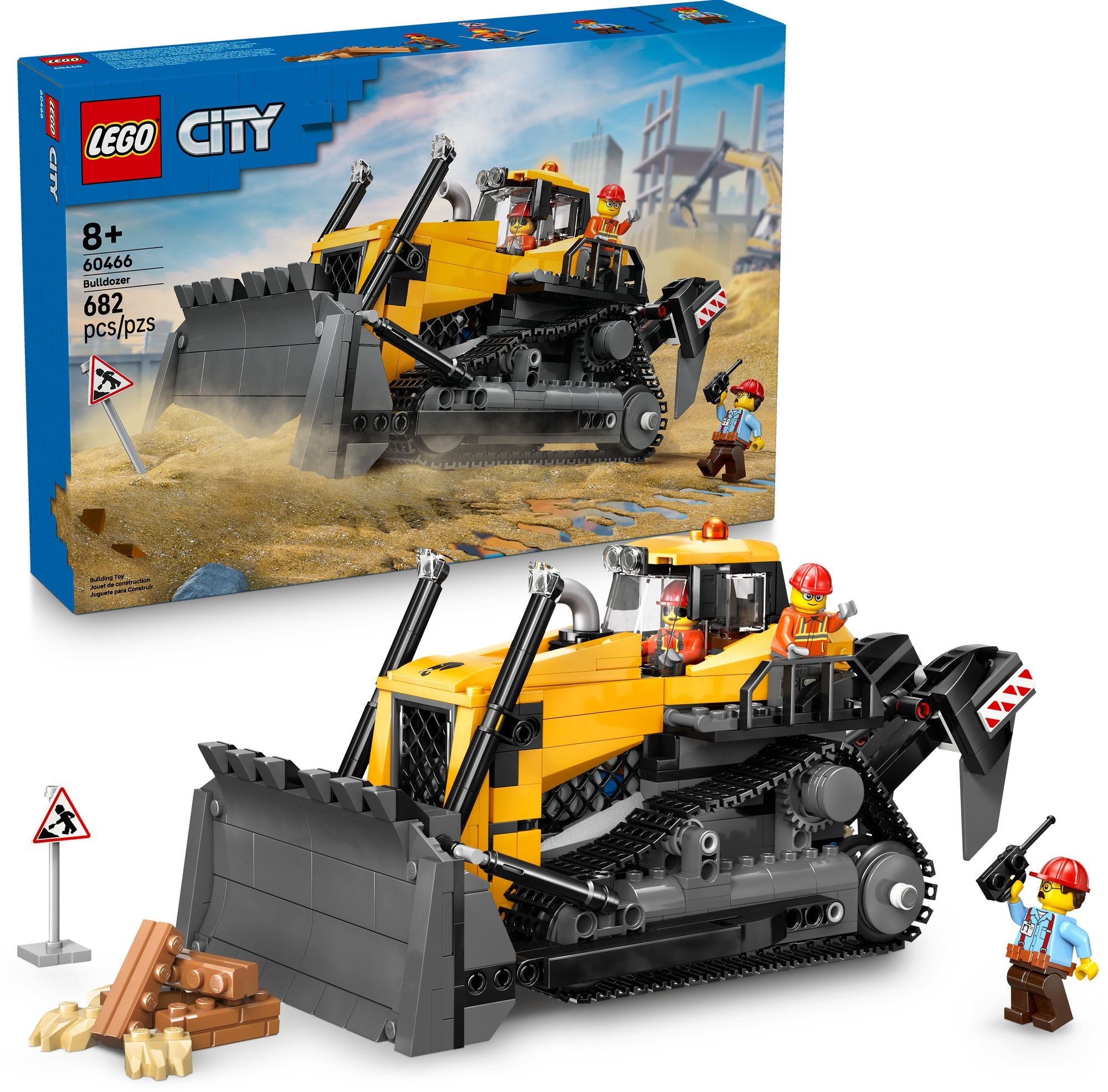 LEGO City Big Vehicles Yellow Bulldozer 60466