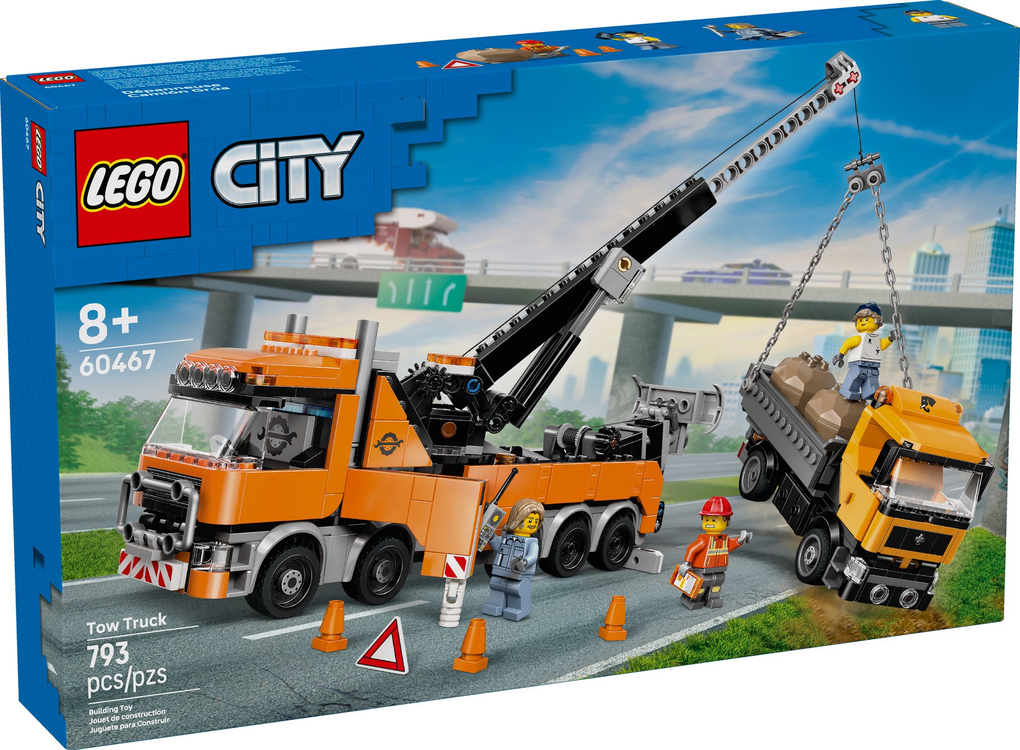 LEGO City Big Vehicles Heavy-Duty Recovery Tow Truck with Crane 60467