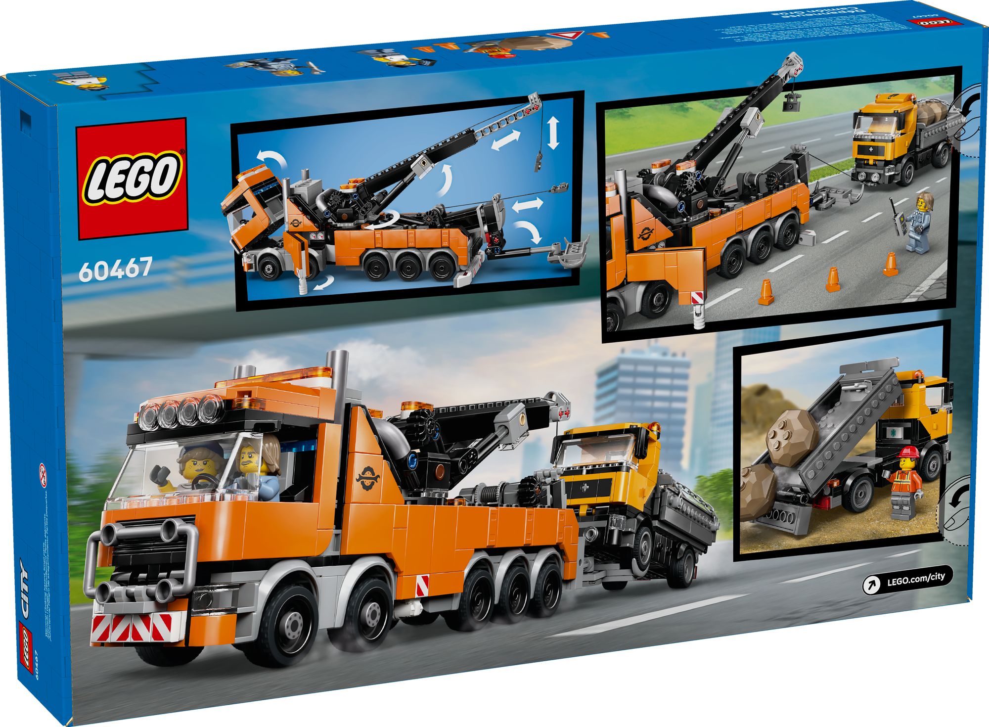 LEGO City Big Vehicles Heavy-Duty Recovery Tow Truck with Crane 60467