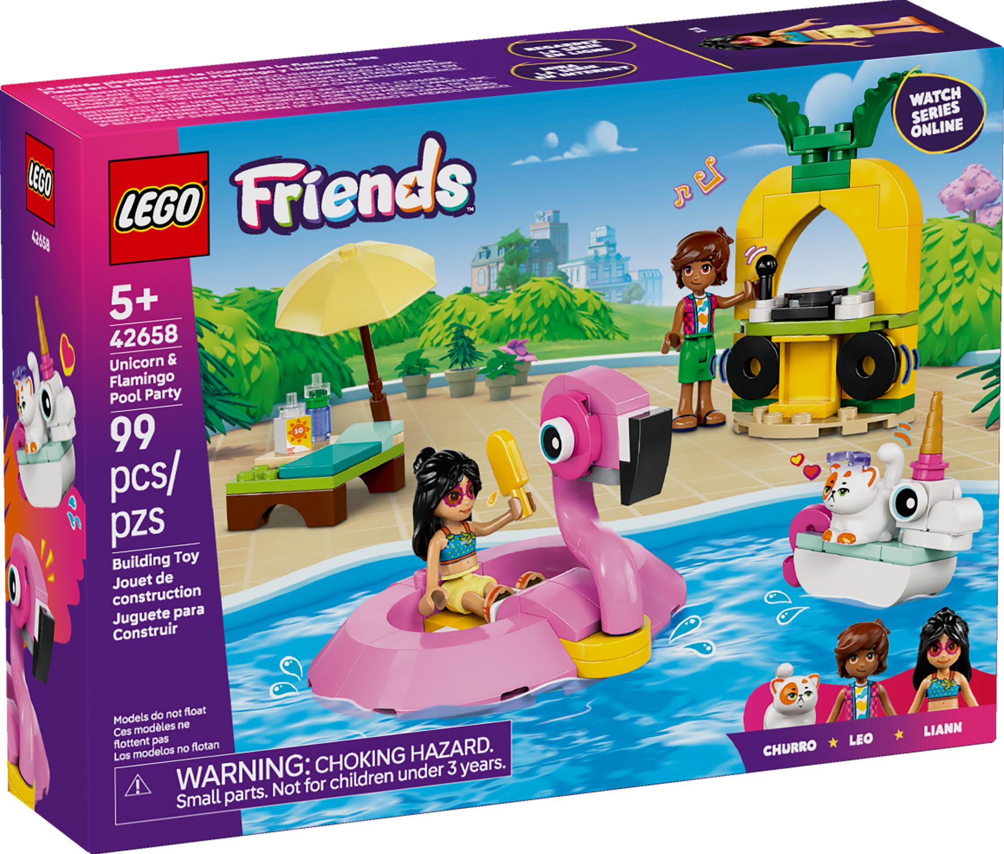 LEGO Friends Unicorn & Flamingo Pool Party 42658