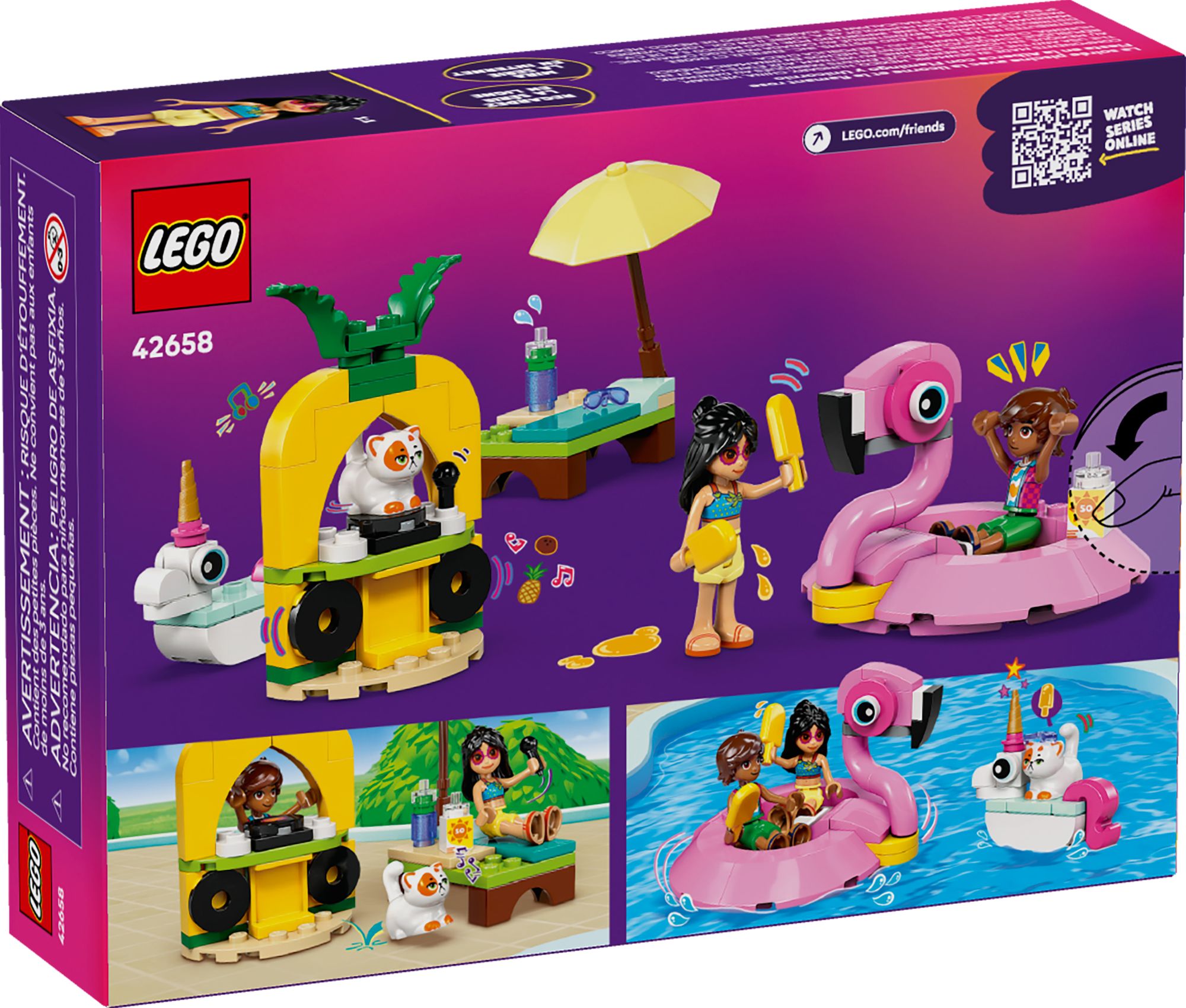 LEGO Friends Unicorn & Flamingo Pool Party 42658